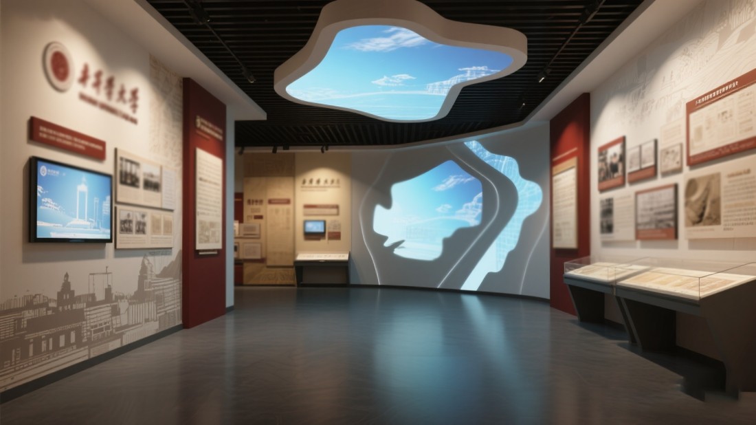 校史館展板,學(xué)校展廳